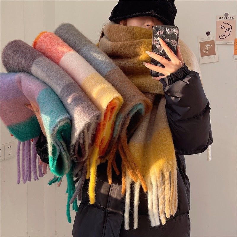 Cashmere Pashmina Wrap - 2025new inverno grosso quente cachecol feminino