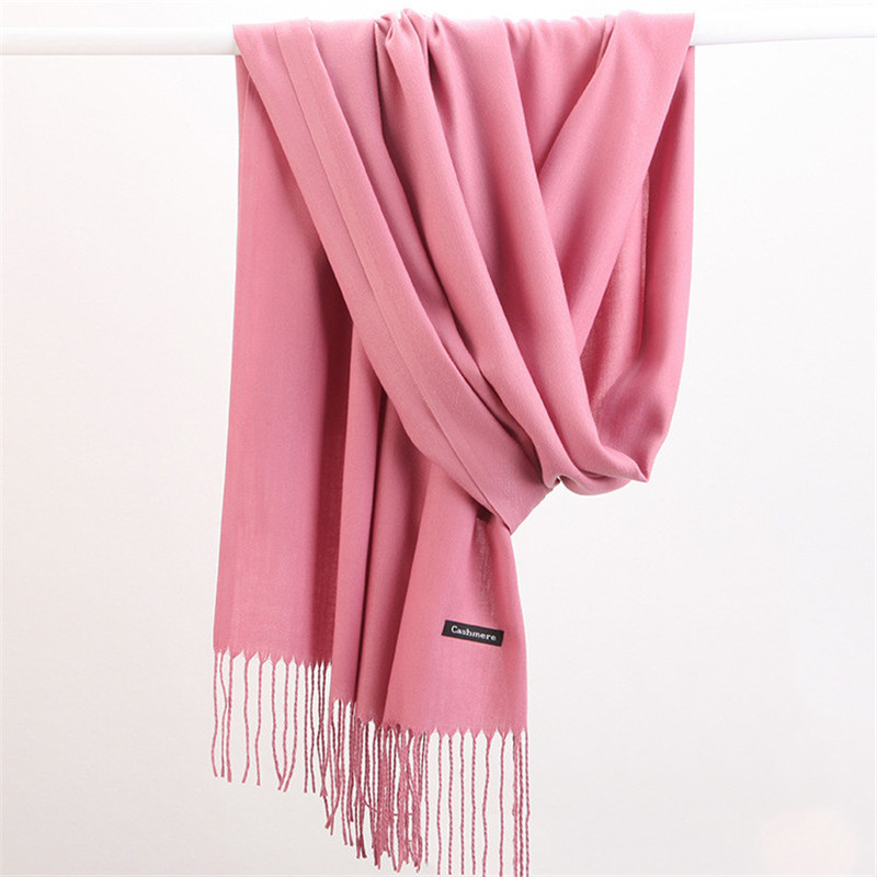 Shawl Wrap Winter - Moda cor sólida 2023 cachecol feminino