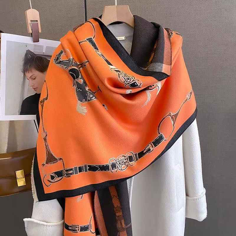 Shawl Wrap Winter - Retro cavaleiro cavalo imitação cachecol de