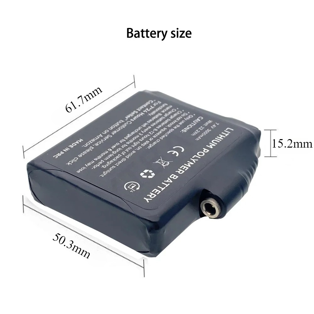 Bateria Glove 7.4V 3000mAh de  - Heated Vest Battery avaliação e preço