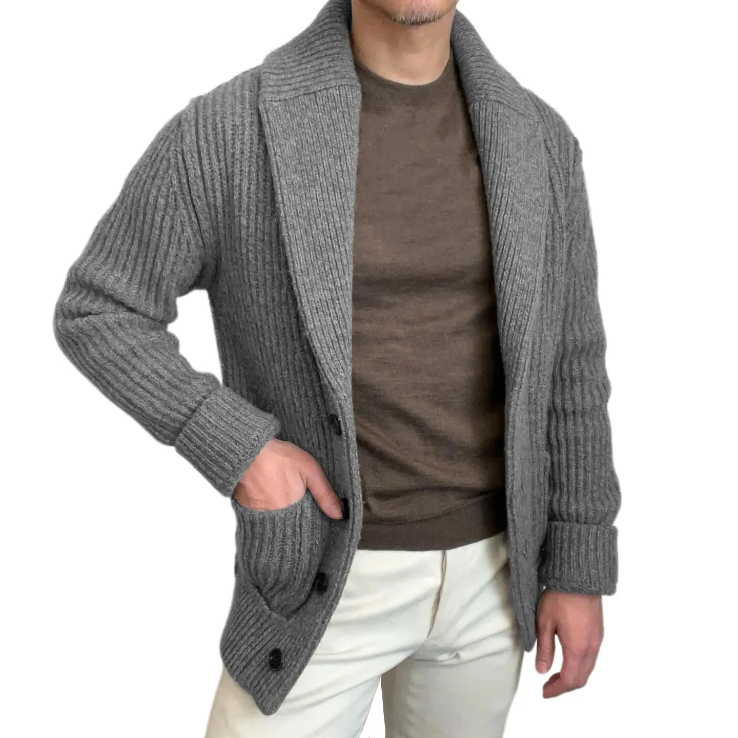 Suéteres masculinos cardigan l - Down Jacket Packable avaliação e preço