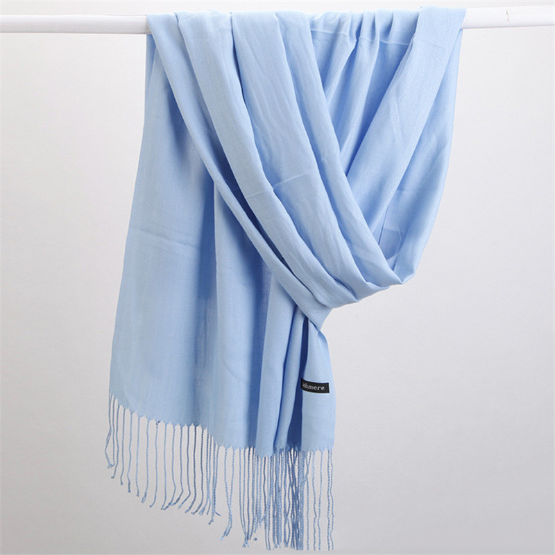 Moda cor sólida 2023 cachecol  - Shawl Wrap Winter avaliação e preço