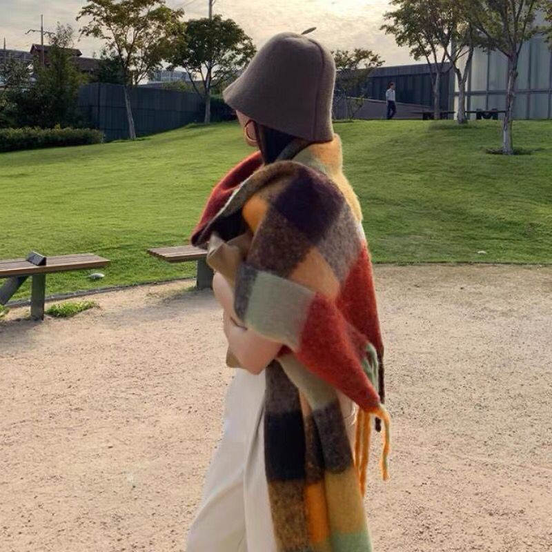 Novo luxo inverno grosso quent - Shawl Wrap Winter avaliação e preço