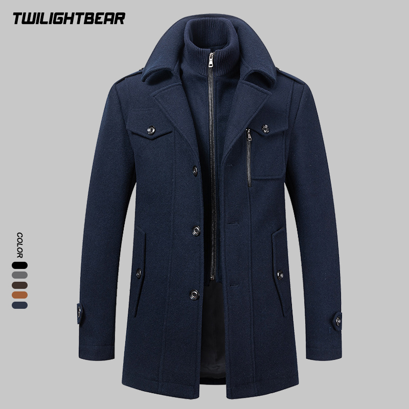 Casaco de Lã Masculino de Inve - Wool Coat Peacoat avaliação e preço