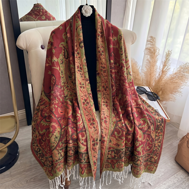2026 Cachecol Feminino de Caxe - Cashmere Pashmina Wrap avaliação e preço