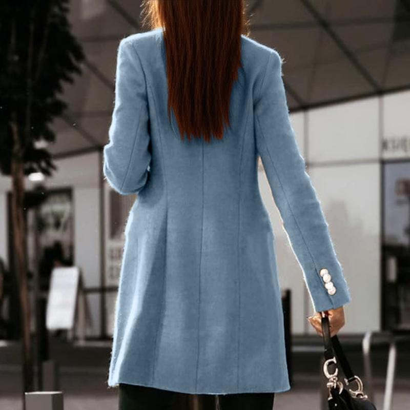 Casacos femininos lã outono in - Wool Coat Peacoat avaliação e preço