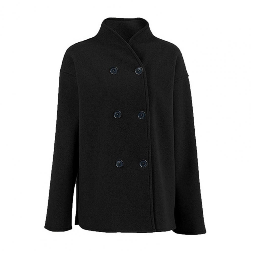 Sobretudo Feminino de Inverno, - Wool Coat Peacoat avaliação e preço
