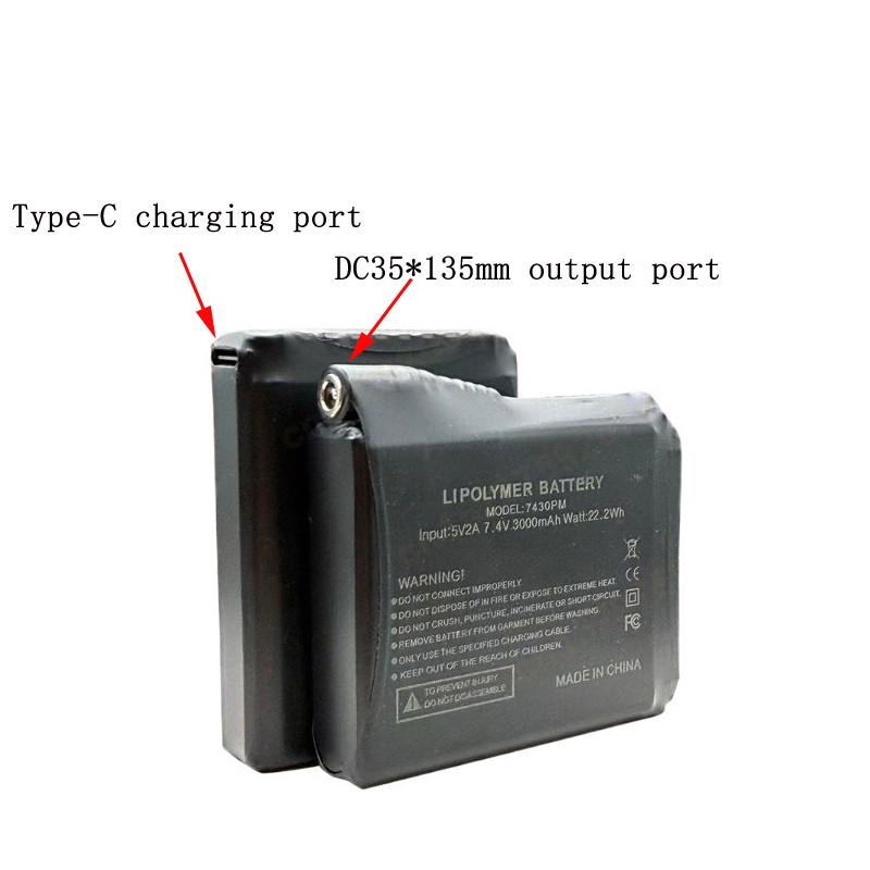 7.4v 3000mah luvas aquecidas b - Heated Vest Battery avaliação e preço