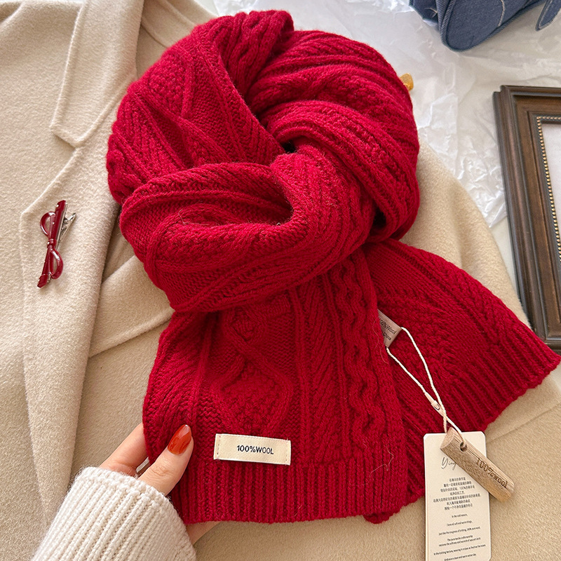 Luxo 100% cachecol de lã femin - Shawl Wrap Winter avaliação e preço