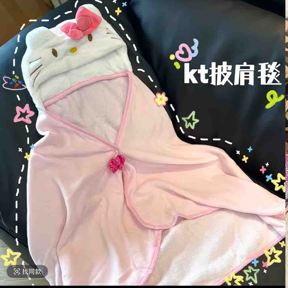 Cobertor com Capuz Hello Kitty - Shawl Wrap Winter avaliação e preço